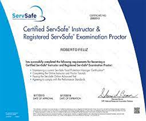 Servsafe Certificate Training – Horeca